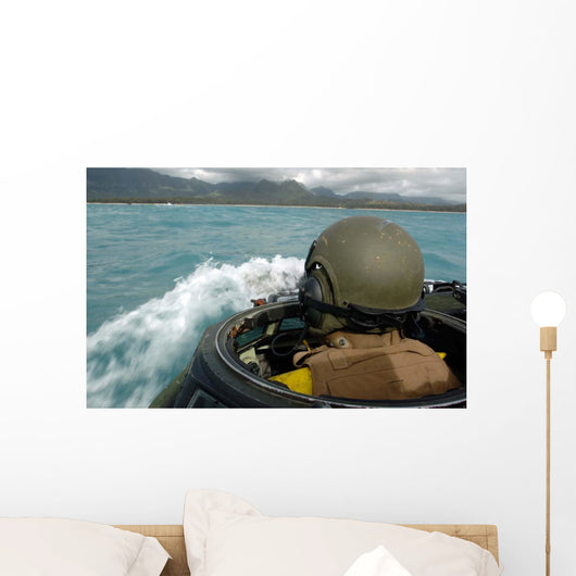 Us Marine Driving Amphibious Wall Decal