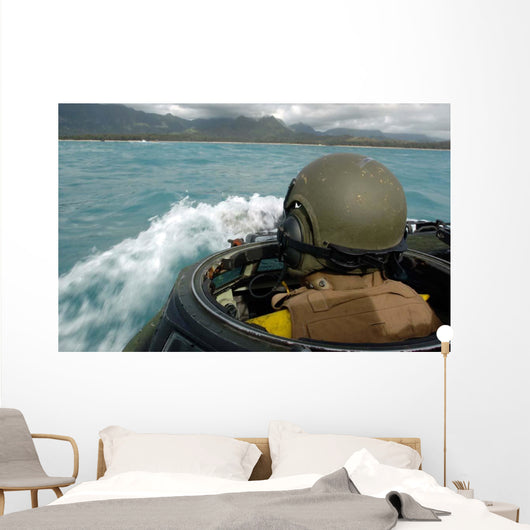 Us Marine Driving Amphibious Wall Decal