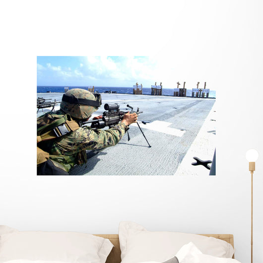 Us Marine Adjusting His Wall Decal
