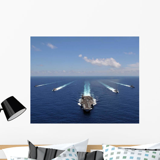 Aircraft Carrier Uss Abraham Wall Decal Design 1