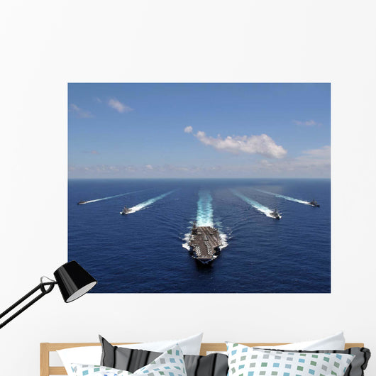 Aircraft Carrier Uss Abraham Wall Decal Design 1