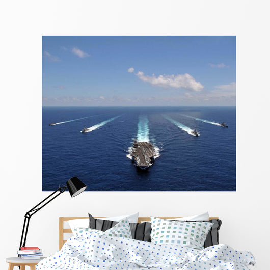 Aircraft Carrier Uss Abraham Wall Decal Design 1