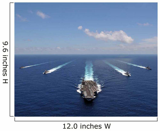 Aircraft Carrier Uss Abraham Wall Decal Design 1