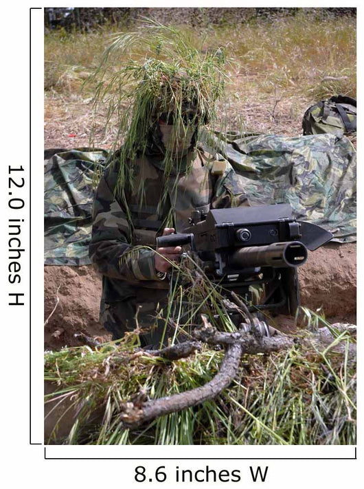 Soldier Manning Mk-19 Automatic Wall Decal