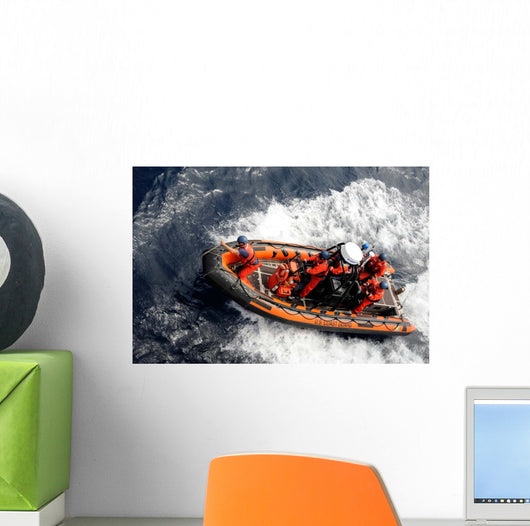 Sailors Conducting Small Boat Wall Decal