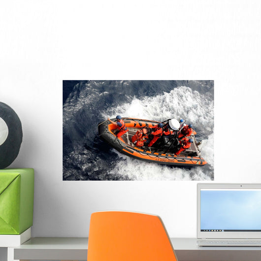 Sailors Conducting Small Boat Wall Decal