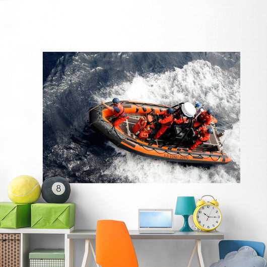 Sailors Conducting Small Boat Wall Decal