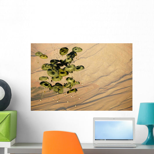 Pallets Cargo Dropping from Wall Decal