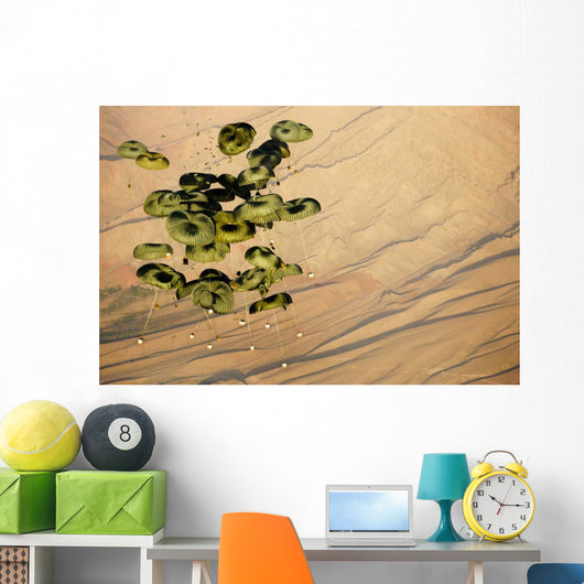 Pallets Cargo Dropping from Wall Decal
