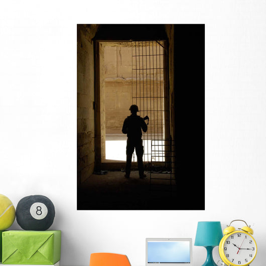 Us Army Soldier Checking Wall Decal