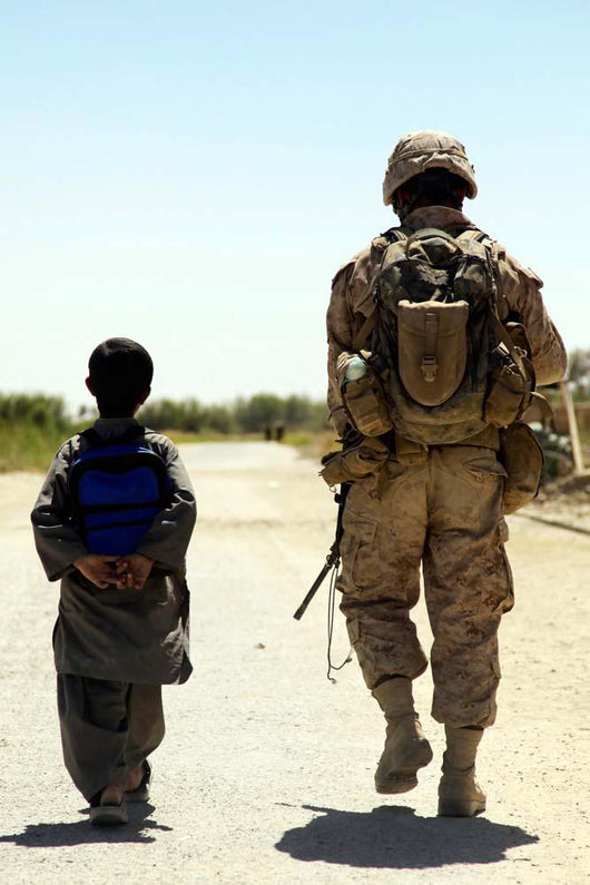 Rear Us Marine Walking Wall Decal
