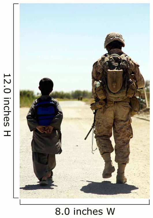 Rear Us Marine Walking Wall Decal