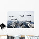 Six-ship Formation Aircraft Fly Wall Decal Design 1