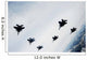 Six-ship Formation Aircraft Fly Wall Decal Design 2
