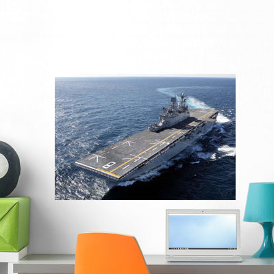 Amphibious Assault Ship Uss Wall Decal Design 2 shown on a wall