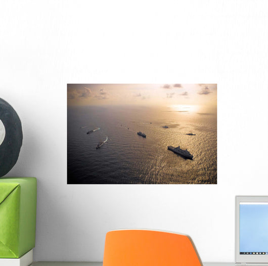 Multi-national Naval Force Navigates Wall Decal