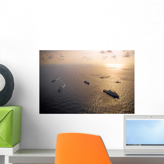 Multi-national Naval Force Navigates Wall Decal