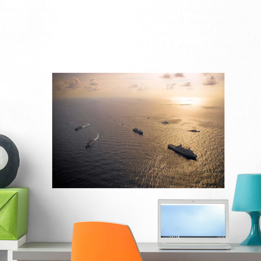 Multi-national Naval Force Navigates Wall Decal