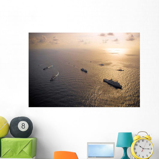 Multi-national Naval Force Navigates Wall Decal