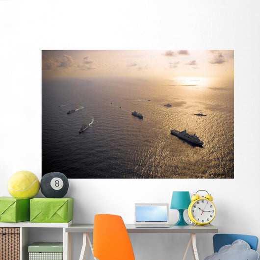 Multi-national Naval Force Navigates Wall Decal