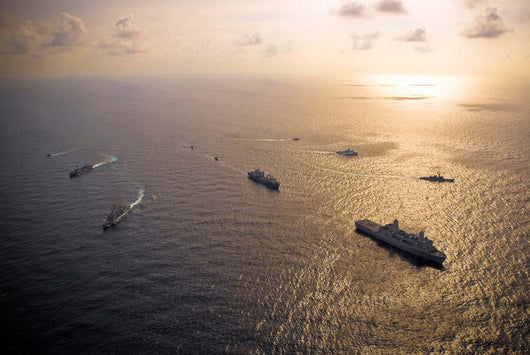Multi-national Naval Force Navigates Wall Decal