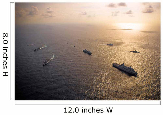 Multi-national Naval Force Navigates Wall Decal