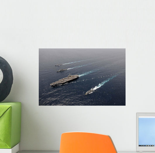 Formation Ships Traveling Sea Wall Decal