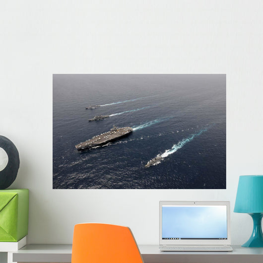 Formation Ships Traveling Sea Wall Decal