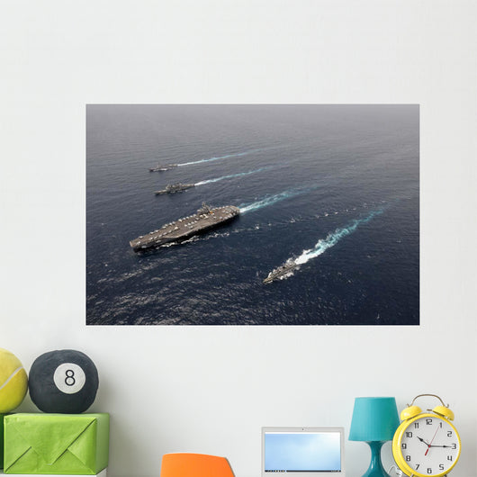 Formation Ships Traveling Sea Wall Decal