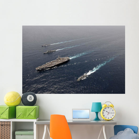 Formation Ships Traveling Sea Wall Decal