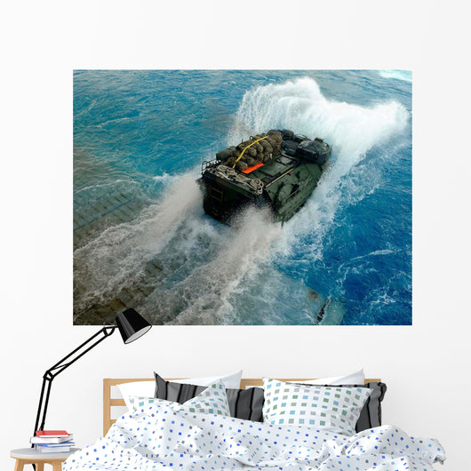 Amphibious Assault Vehicle Exits Wall Decal Design 1