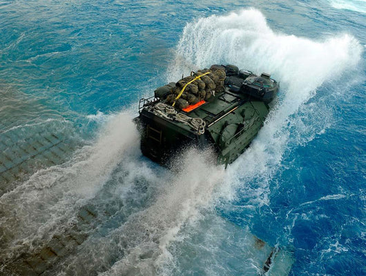 Amphibious Assault Vehicle Exits Wall Decal Design 1