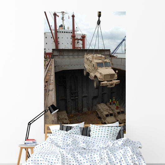 Harbor Crane Lifts Mine-resistant Wall Decal