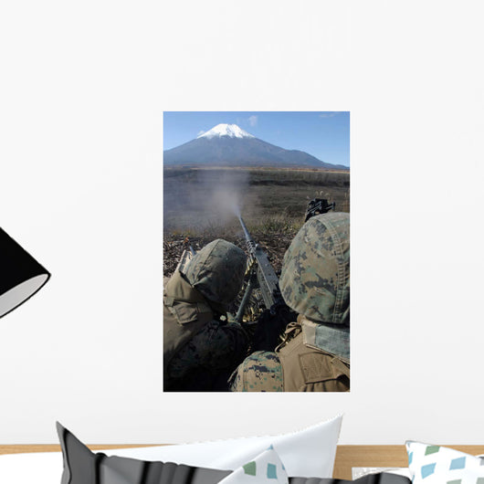 Marines Fire M2 50 Wall Decal
