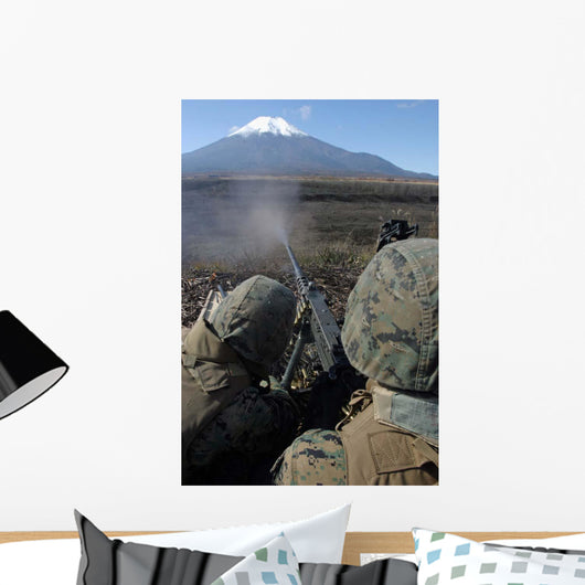 Marines Fire M2 50 Wall Decal