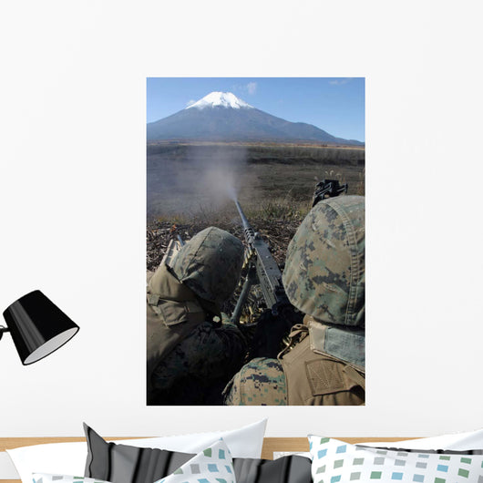 Marines Fire M2 50 Wall Decal