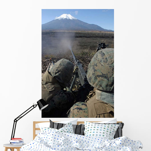 Marines Fire M2 50 Wall Decal