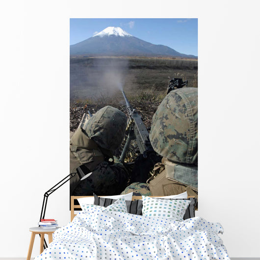 Marines Fire M2 50 Wall Decal