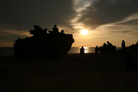 Silhouette Marines and Amphibious Wall Decal