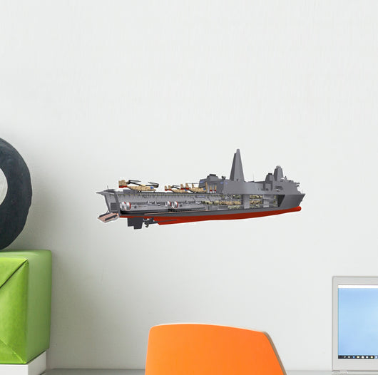 Cutaway Illustration Us Navy's Wall Decal
