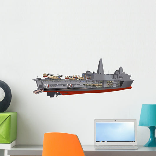 Cutaway Illustration Us Navy's Wall Decal