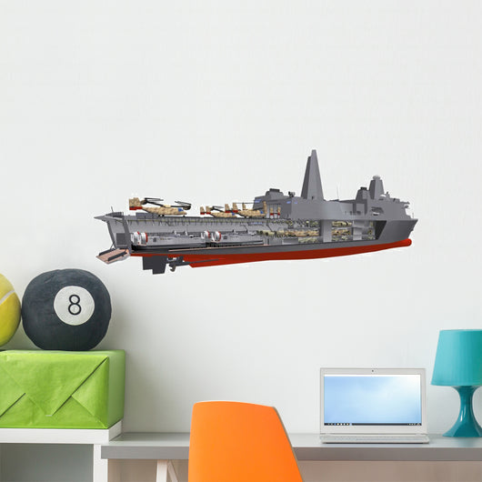 Cutaway Illustration Us Navy's Wall Decal