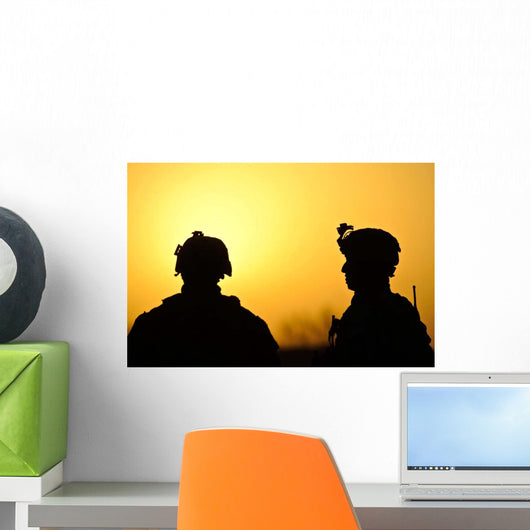 Us Army Soldiers Silhouetted Wall Decal