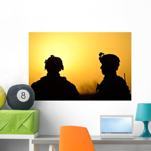 Us Army Soldiers Silhouetted Wall Decal