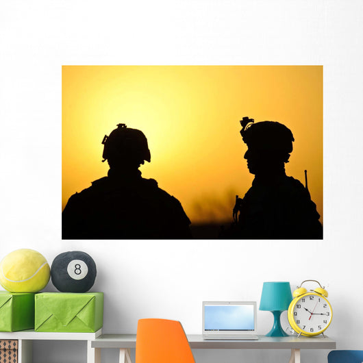 Us Army Soldiers Silhouetted Wall Decal