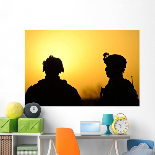 Us Army Soldiers Silhouetted Wall Decal