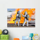 Firefighters Battle Simulated Fire Wall Decal