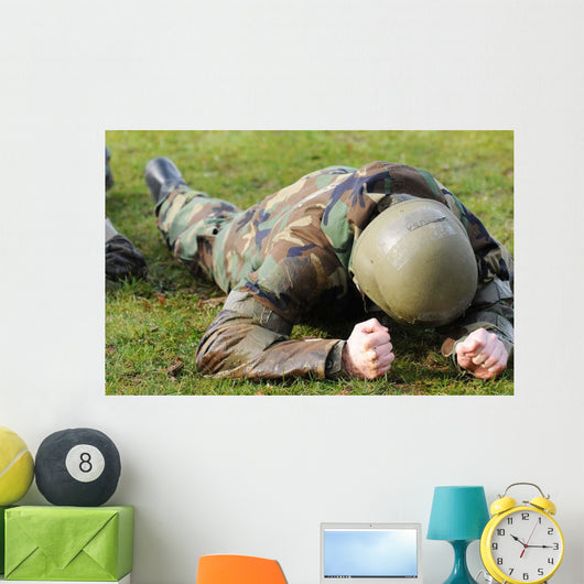 Airman Crawls through Wet Wall Decal