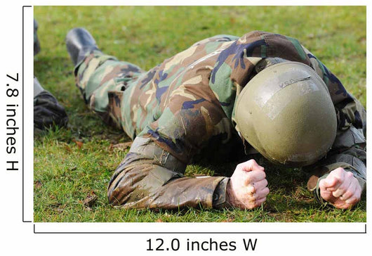 Airman Crawls through Wet Wall Decal