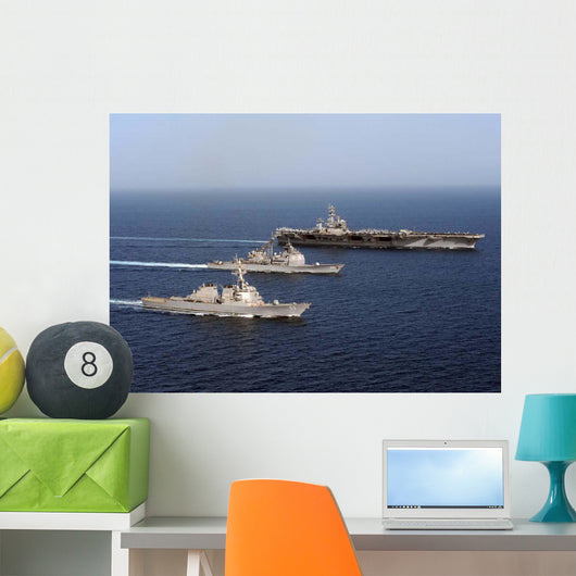 Three Us Navy Ships Wall Decal
